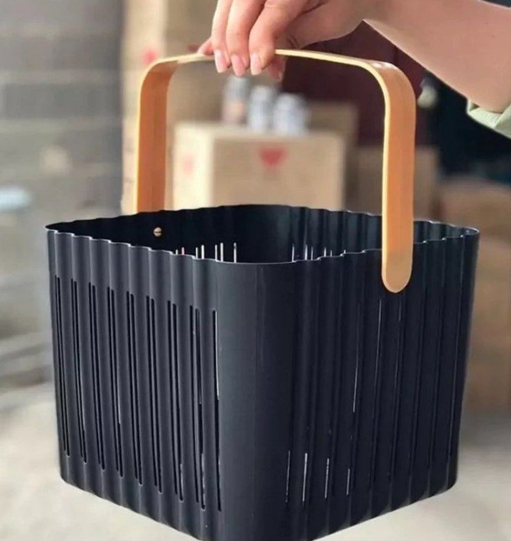 سبد مربع دسته دار مشکی