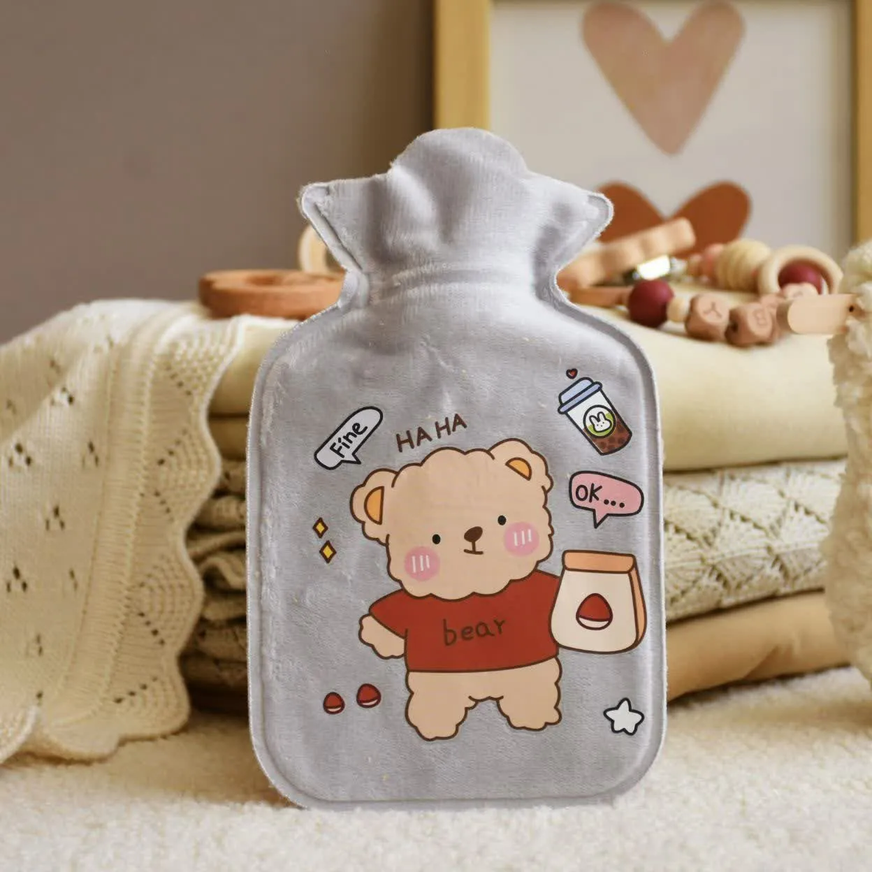 کیسه آبگرم مخملی سایز متوسط