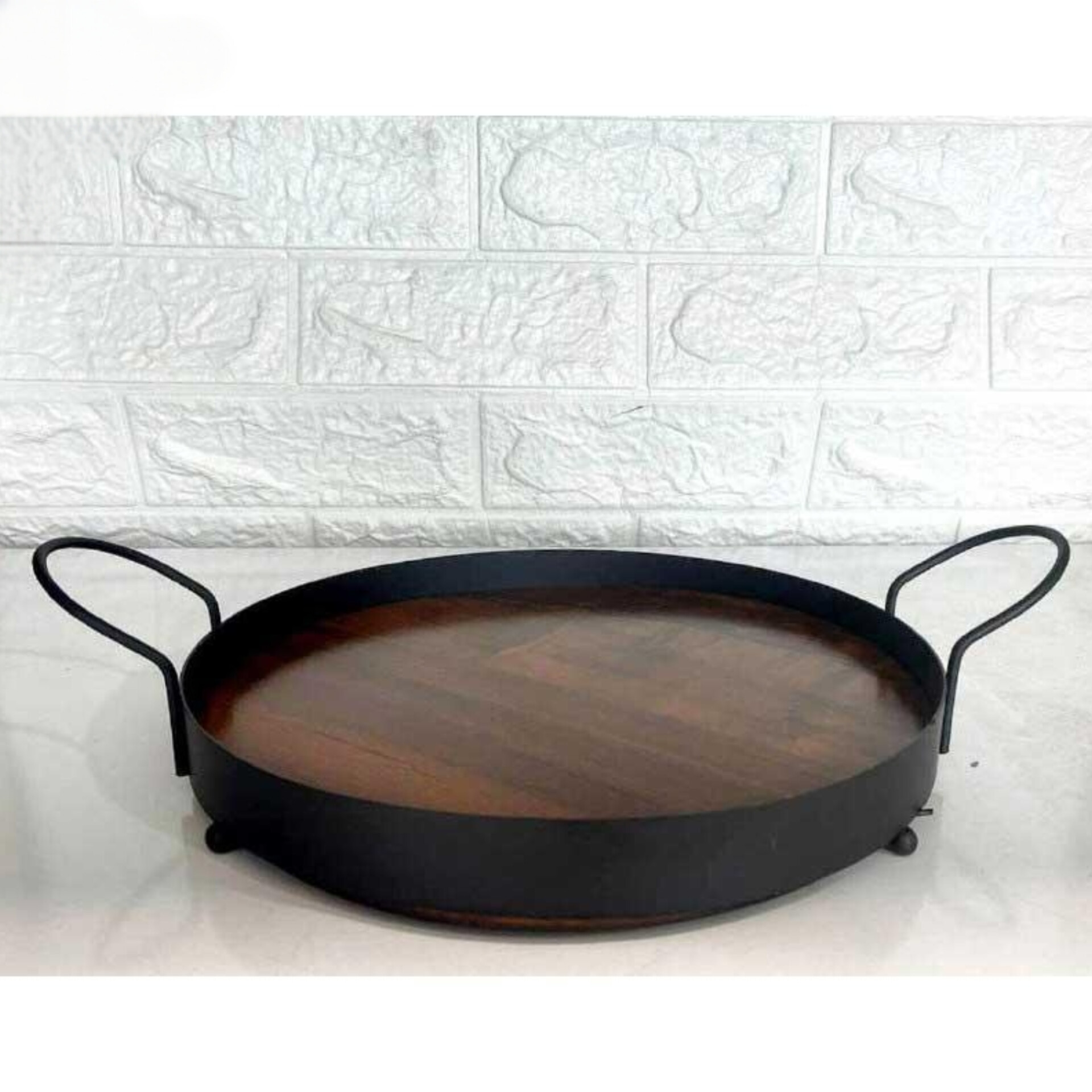 سینی کف چوبی قطر 27 گرد