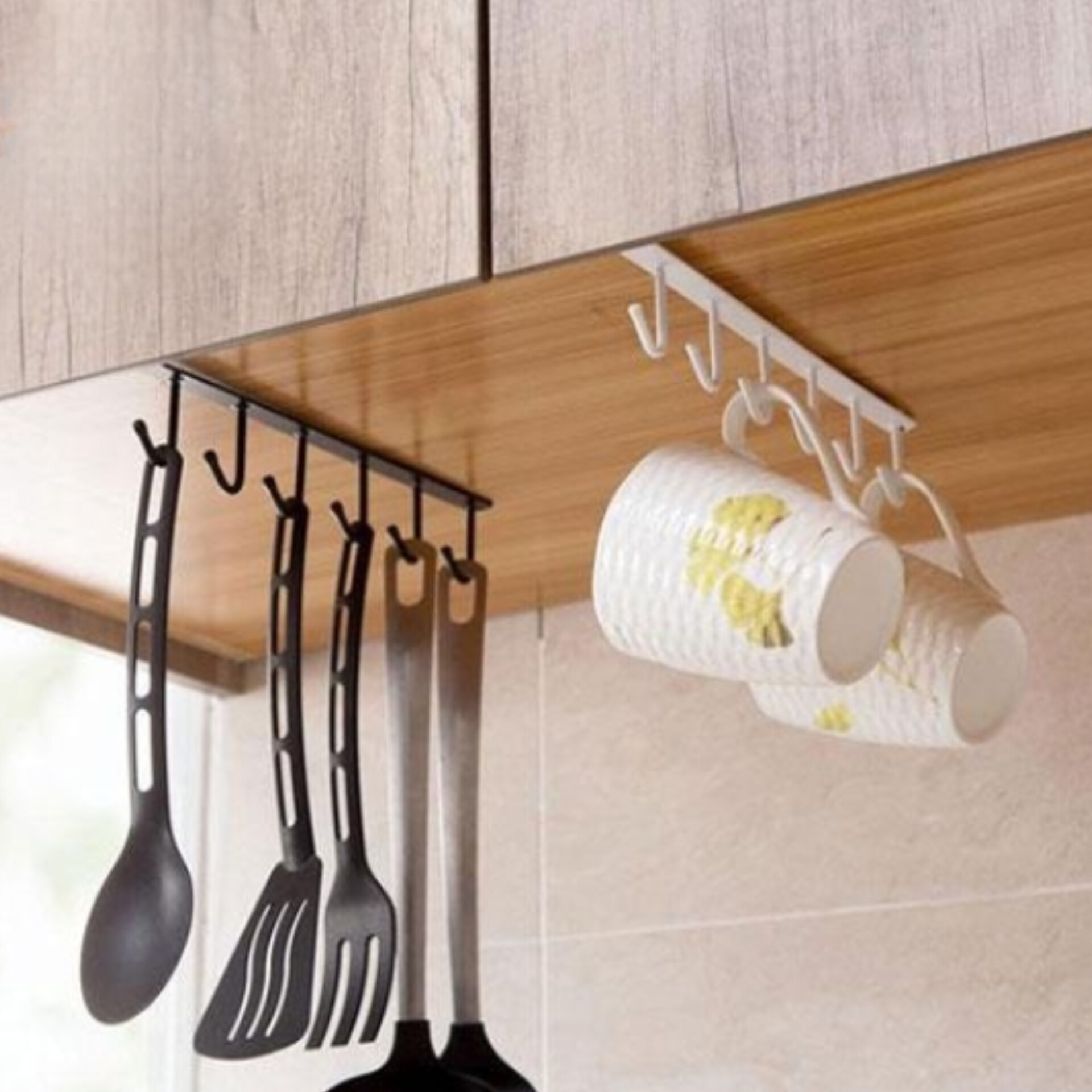 آویز کفگیر و ملاقه کابینتی فلزی